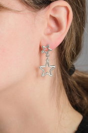 Heliophilia Silver Pendientes de Plata con Circonita
